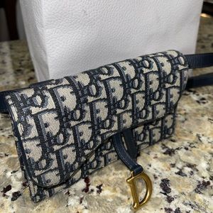 Dior Navy belt bag wallet